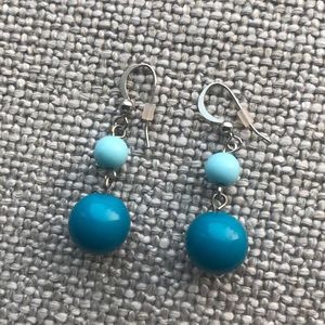 Blue drop earrings